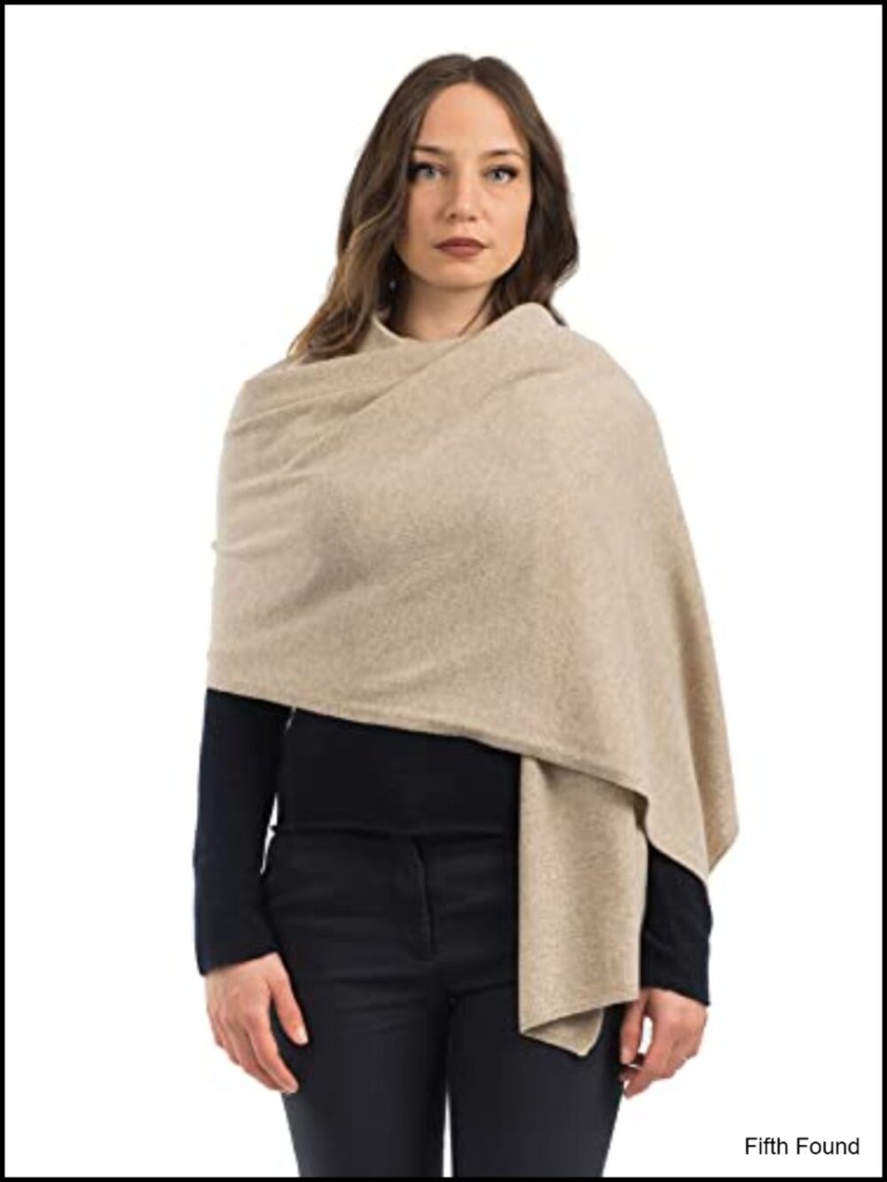 Wool Cashmere Blend Stole Wrap Shawl 24x73 Inch Italy Travel Scarf